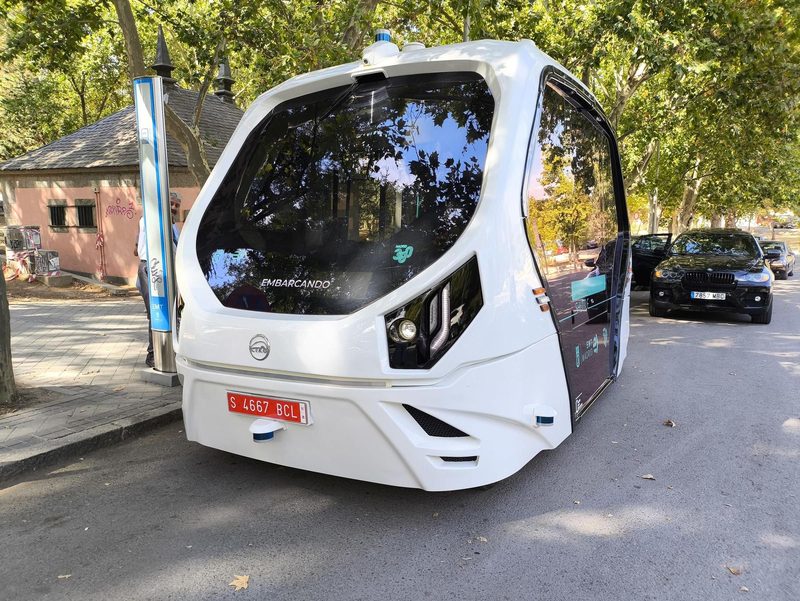Madrid prueba el primer autobús autónomo y eléctrico de España en Casa de Campo