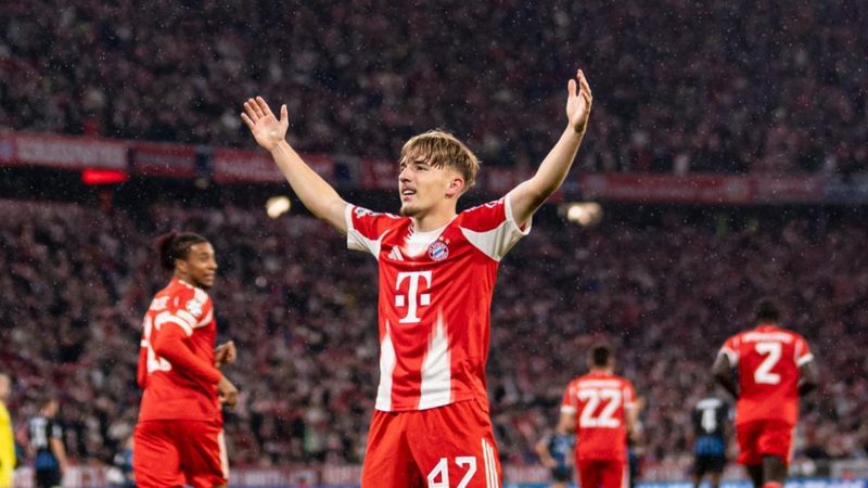 Lennart Karl deslumbra en su debut europeo y lidera goleada del Bayern ante Brujas