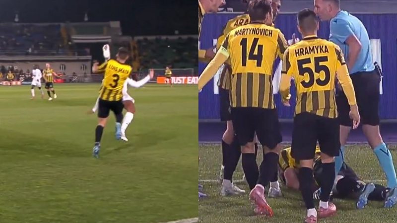Joao Correia recibe la segunda expulsión más rápida en la historia de la Champions tras brutal patada