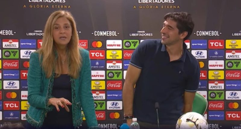 Leila Pereira emociona ao homenagear Abel Ferreira após vitória histórica do Palmeiras