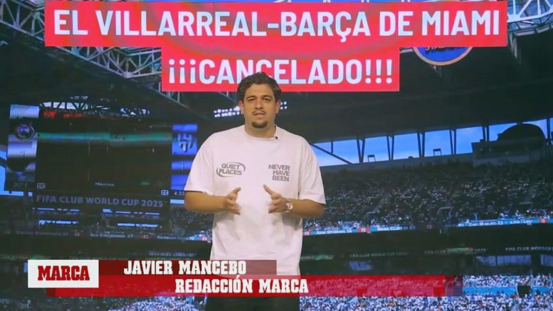 Cancelan el histórico Villarreal-Barça en Miami por incertidumbre en España