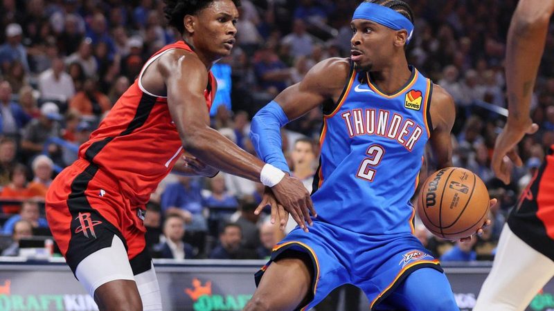 Shai Gilgeous-Alexander lidera a OKC en doble prórroga ante Rockets de Durant