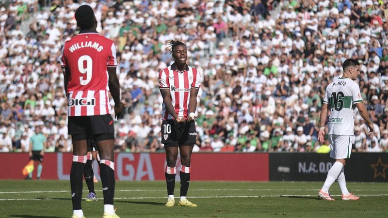 El Athletic logra un empate sin brillo ante un Elche dominante en el Martínez Valero