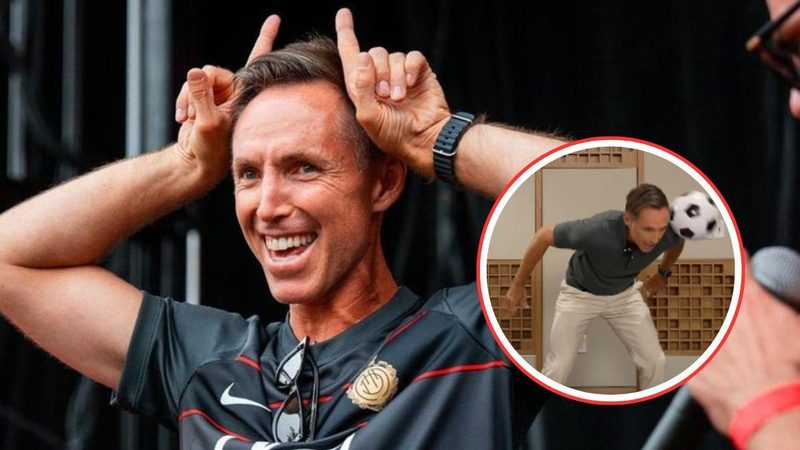 Steve Nash deslumbra con su habilidad en el fútbol y supera a otras leyendas en toques con el balón