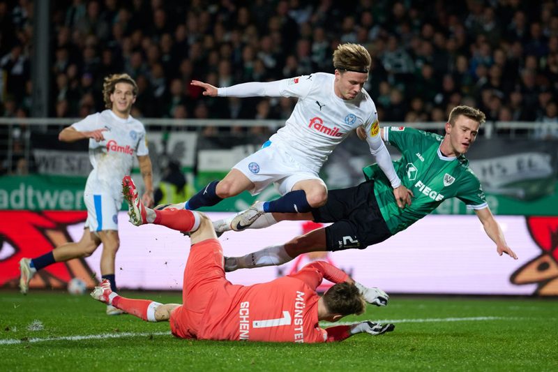 Preußen Münster dreht Spiel gegen Holstein Kiel nach Rückstand und feiert wichtigen Sieg