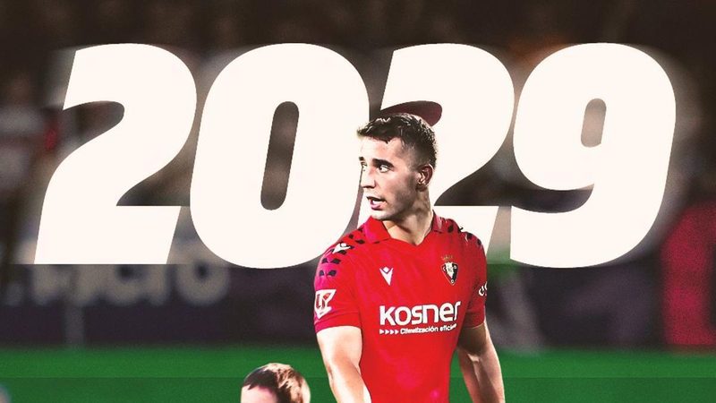 Osasuna asegura el futuro de Asier Osambela hasta 2029 con cláusula de 15 millones