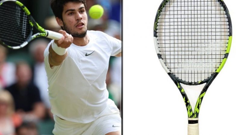 Carlos Alcaraz rompe récord con la raqueta más cara vendida en subasta, superando a Rafa Nadal