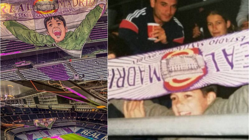 El Bernabéu rinde homenaje a Lucas Vázquez con un tifo especial en el Real Madrid-Juventus