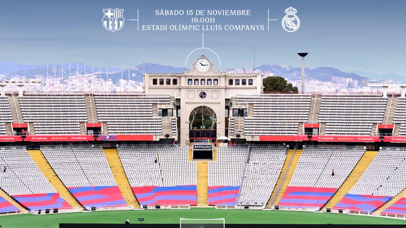 Barcelona y Real Madrid se enfrentan el 15 de noviembre en el Lluís Companys en el primer Clásico de la Liga F