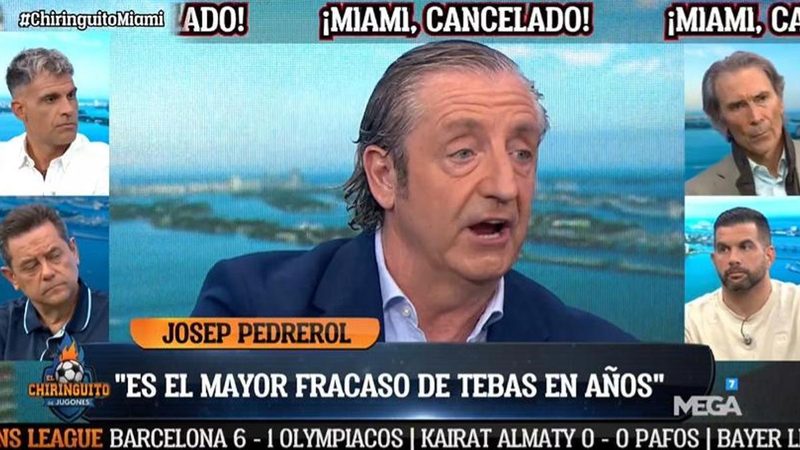 Josep Pedrerol critica duramente la cancelación del Villarreal-Barça en Miami y señala a Tebas