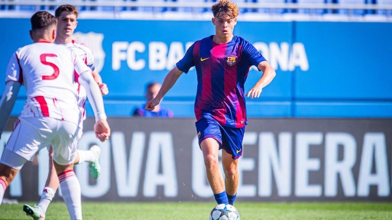 Orian Goren brilla con doblete en la victoria del Barça Sub-19 ante Olympiacos en Youth League
