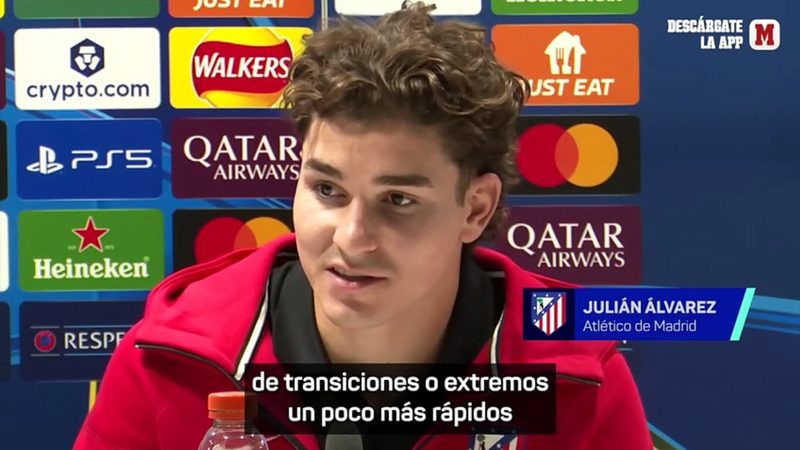 Julián Álvarez destaca la fortaleza del Arsenal y la confianza del Atlético para la Champions