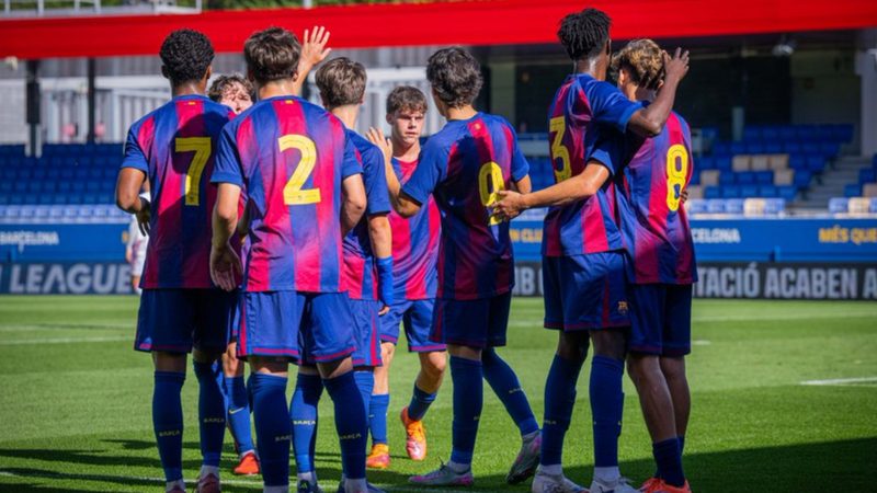 El Juvenil del Barcelona domina la Youth League con victoria contundente ante Olympiacos