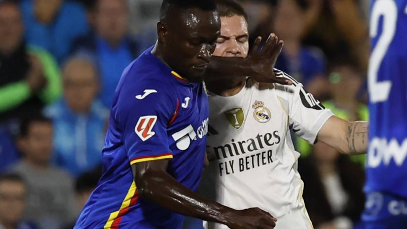 Djené destaca la lucha del Getafe tras la ajustada derrota ante el Real Madrid