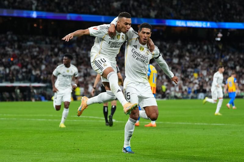 Il Real Madrid domina il Valencia: poker firmato Mbappé e Bellingham