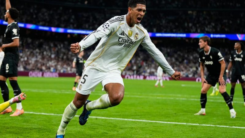 Bellingham rompe su sequía goleadora y lidera al Real Madrid ante Juventus