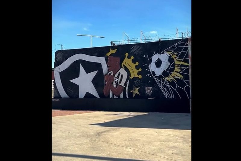 Luiz Henrique é eternizado em mural nas proximidades do Estádio Nilton Santos