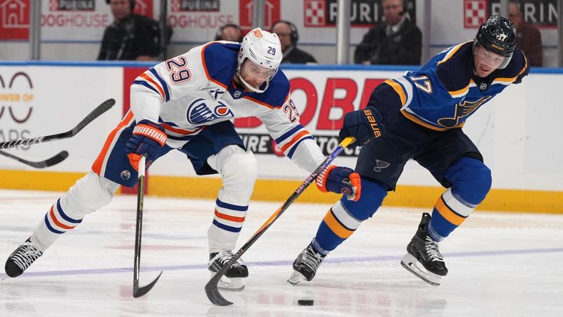 Draisaitls Punkteserie endet: Oilers verlieren trotz McDavids Rekord gegen Blues