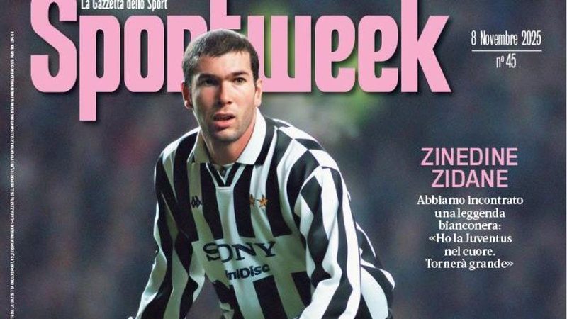 Zidane e Sinner protagonisti di Sportweek: eleganza e sport italiano in primo piano