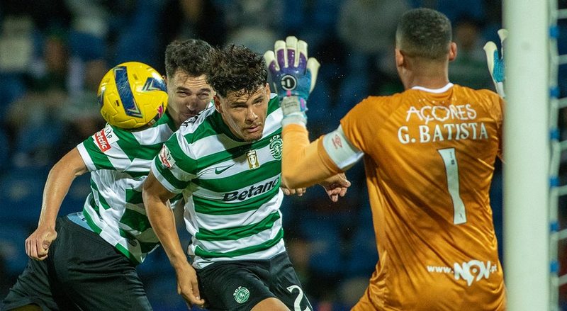 Sporting conquista vitória dramática nos Açores com gol de Hjulmand aos 94 minutos