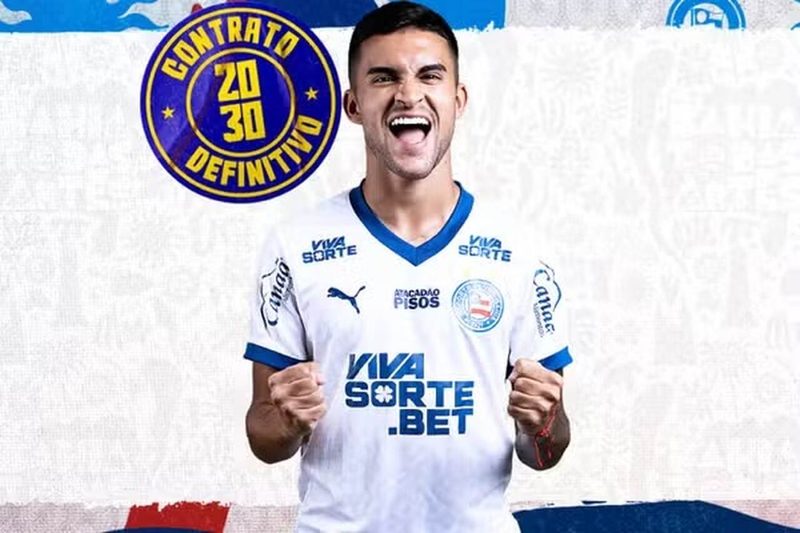 Bahia confirma compra de Rodrigo Nestor por R$ 23,7 milhões e renova contrato até 2030