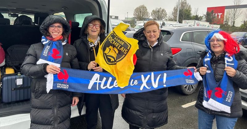 Le XV de France soutenu par des supporters rochelais pour le crunch face à l'Angleterre