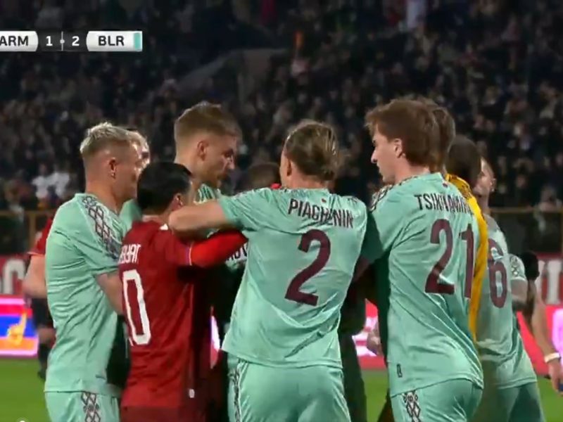 Armenia y Bielorrusia casi protagonizan una pelea tras un intenso amistoso