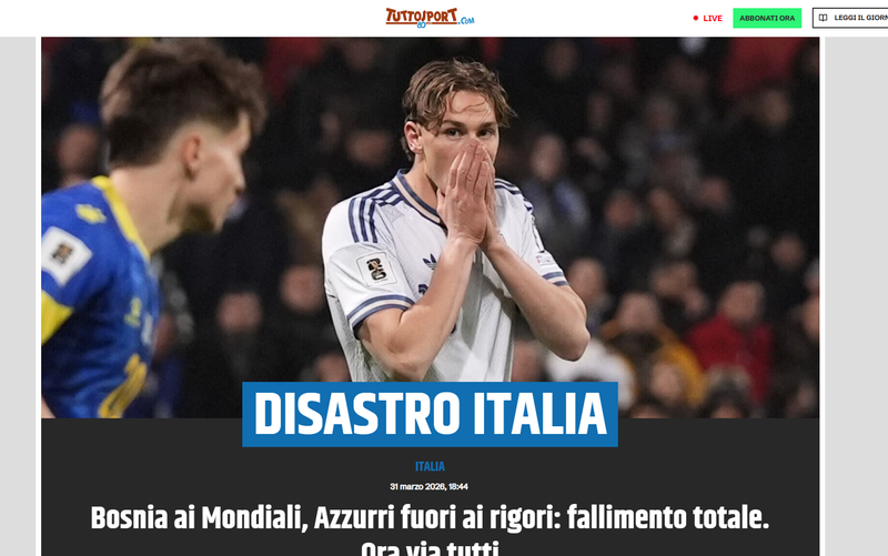 Italien scheitert erneut an WM-Qualifikation und erntet scharfe Kritik