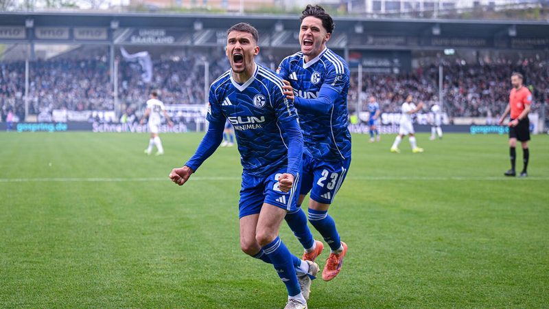 Schalke 04 feiert wichtigen Sieg im Aufstiegskampf der 2. Liga gegen Elversberg