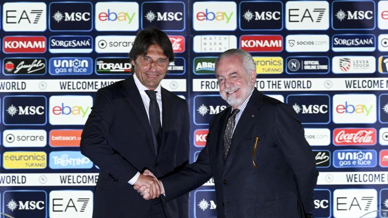 De Laurentiis difende Conte: "Non mi abbandonerebbe mai all'ultimo minuto"