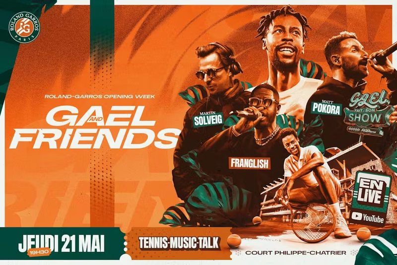 Gael Monfils promove festa beneficente em despedida emocionante de Roland Garros