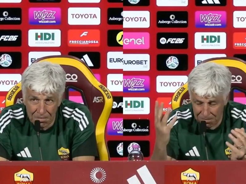 Gian Piero Gasperini dejó la conferencia de prensa entre lágrimas tras tensiones en la Roma