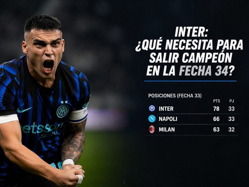 Inter se acerca al título: ¿Qué necesita Lautaro Martínez para celebrar el Scudetto?