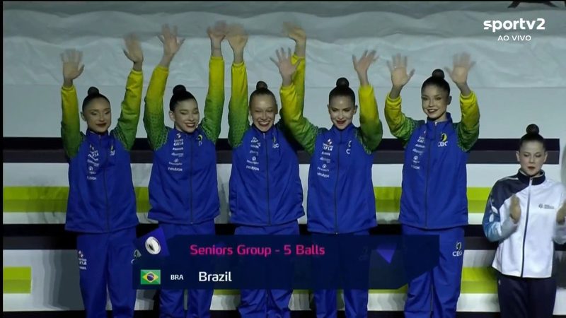 Brasil conquista prata nas 5 bolas em Baku na Copa do Mundo de Ginástica Rítmica