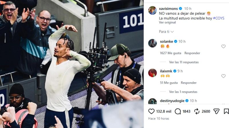 Xavi Simons enciende la pasión del Tottenham con un mensaje esperanzador