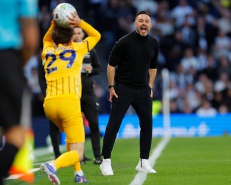 De Zerbi Stays Positive as Tottenham Faces Relegation Battle After Brighton Draw