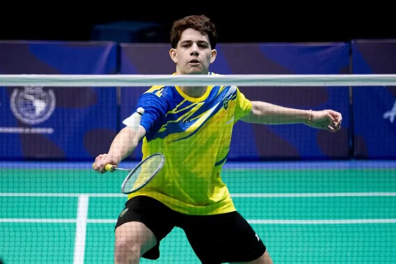 Fhelipe Lennon é eliminado nas quartas de final do badminton nos Jogos da Juventude