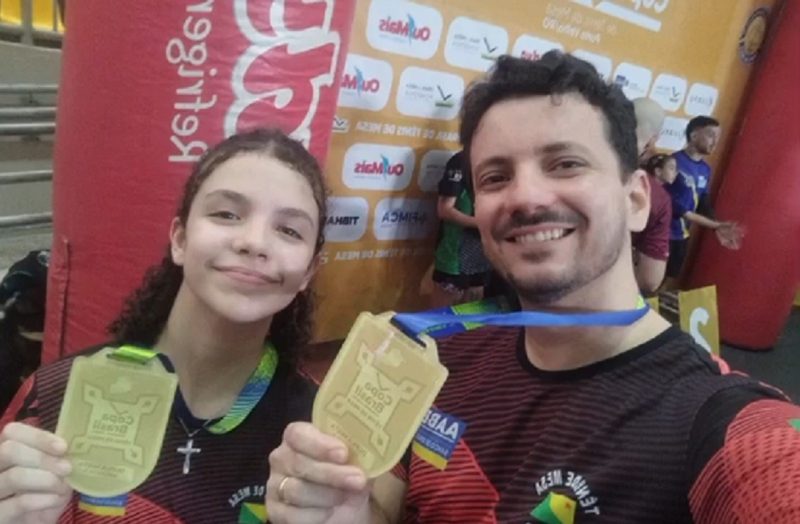 Parceria familiar brilha no tênis de mesa com medalhas em competições nacionais
