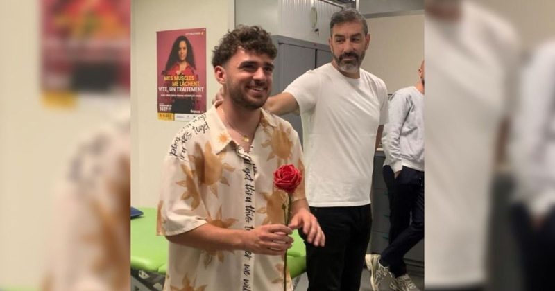 Robert Pirès visite l'institut de myologie avant le match des Héros à Saint-Étienne