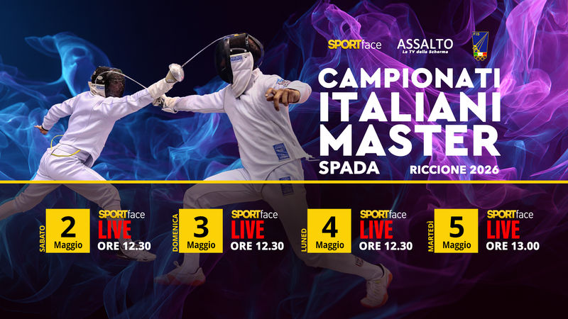 Riccione ospita i Campionati Italiani Master di Scherma dal 2 al 5 maggio