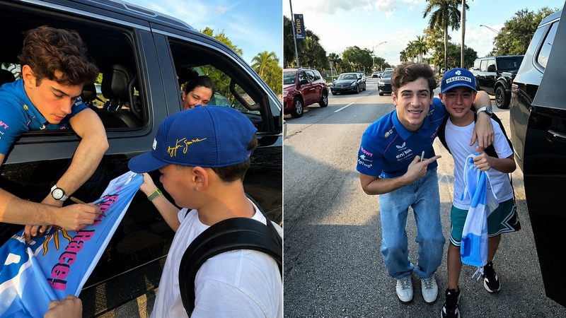 Emoção e sonhos: Franco Colapinto realiza o desejo de fã após o GP de Miami