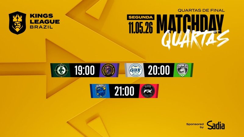 Quartas de final da Kings League Brasil prometem emoção e rivalidades acirradas