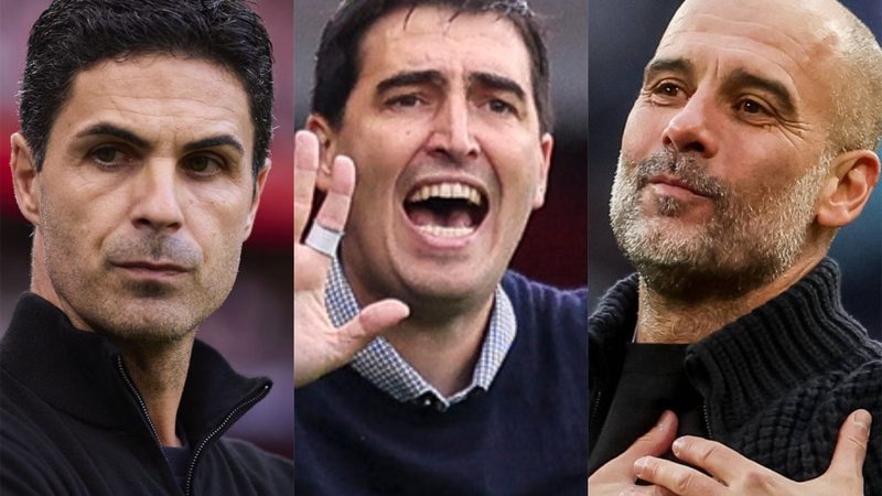 Arteta, Guardiola e Iraola compiten por el galardón de mejor entrenador en la Premier League