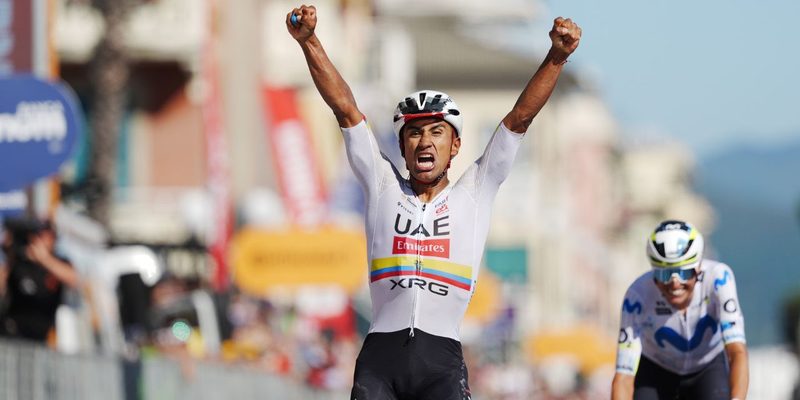 Narvaez conquista la terza vittoria al Giro d'Italia 2026 a Chiavari