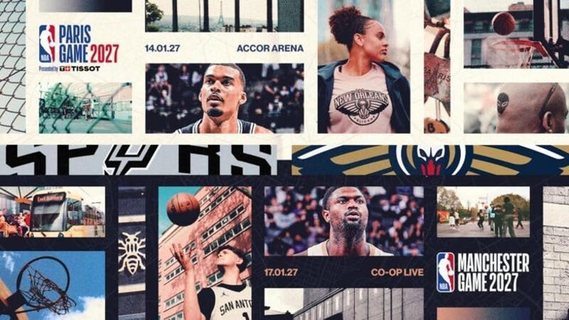 Los Spurs y Pelicans llevarán la NBA a Europa con dos emocionantes partidos en 2027