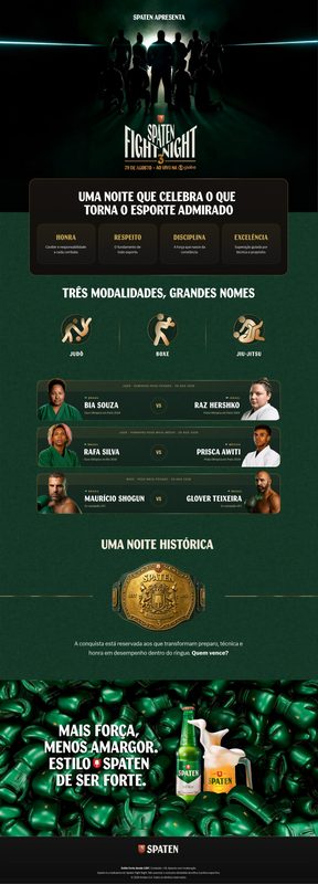 Spaten Fight Night 3 promete grandes lutas e celebração das artes marciais