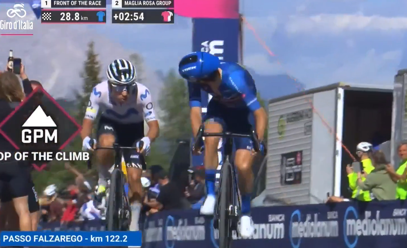 La tensión estalla entre Einer Rubio y Giulio Ciccone en el Giro de Italia