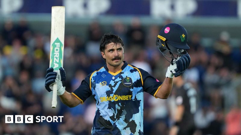 Kiran Carlson's Century Leads Glamorgan to Victory Over Somerset in T20 Blast Showdown