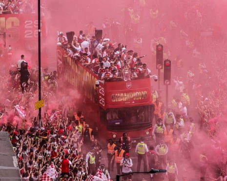 Arsenal Celebrates Premier League Glory with Emotional Open-Top Bus Parade