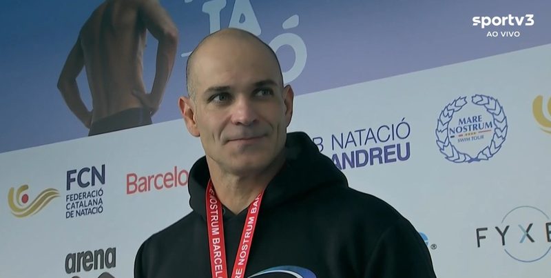 Nicholas Santos brilha aos 46 anos e conquista bronze no Mare Nostrum em Barcelona